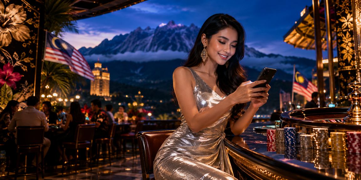 Pengguna Malaysia mengakses platform 42300 secara selamat melalui telefon mudah alih di Sabah